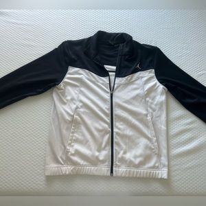 Jordan black and white zip up